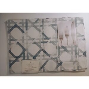 Everhome Placements Indoor Outdoor With Pocket Painted Cane 13"x19" NWT